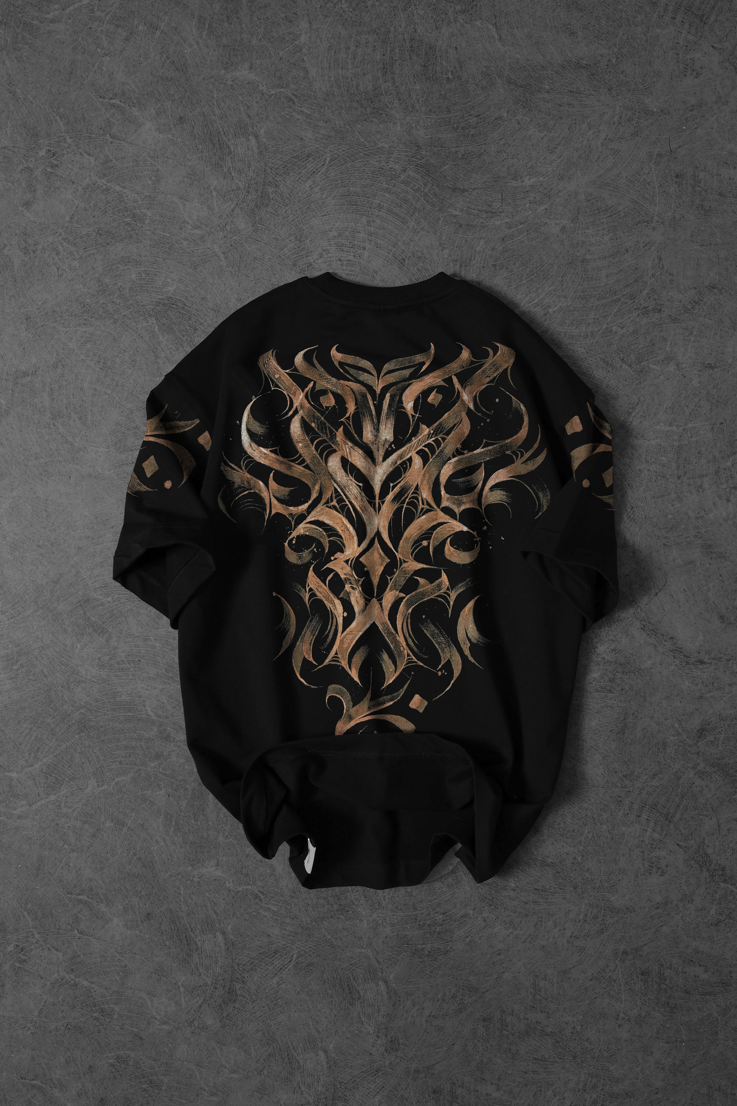" Golden Crown " Acid-Printed Oversized Tee