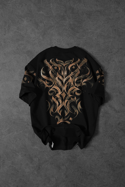 " Golden Crown " Acid-Printed Oversized Tee