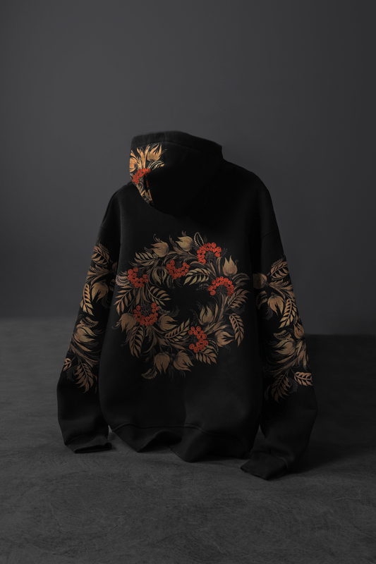 " Forbidden Garden " Acid-Printed Oversized Hoodie