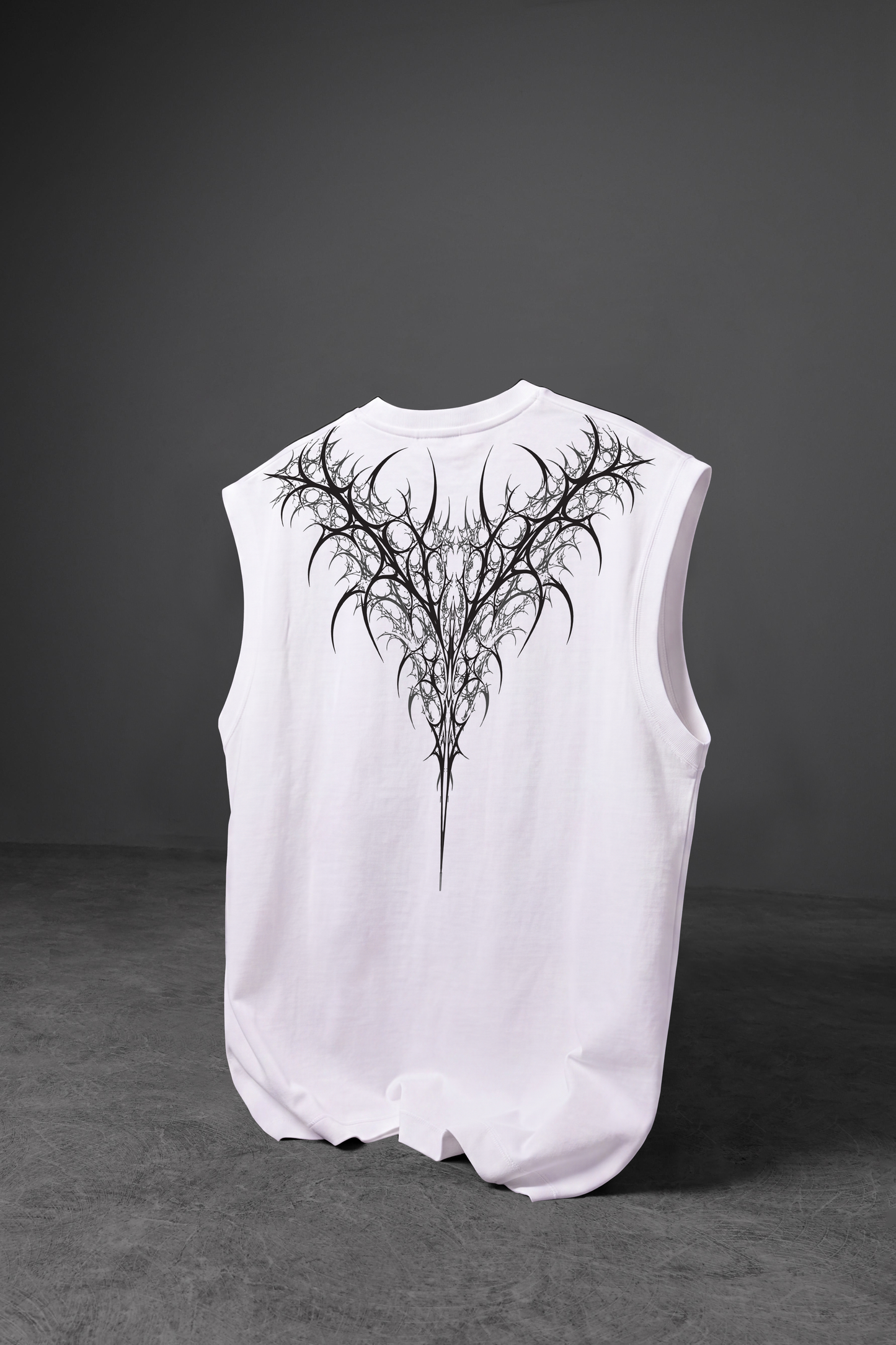 " Gothic Flashes " Sleeveless Oversized Tee