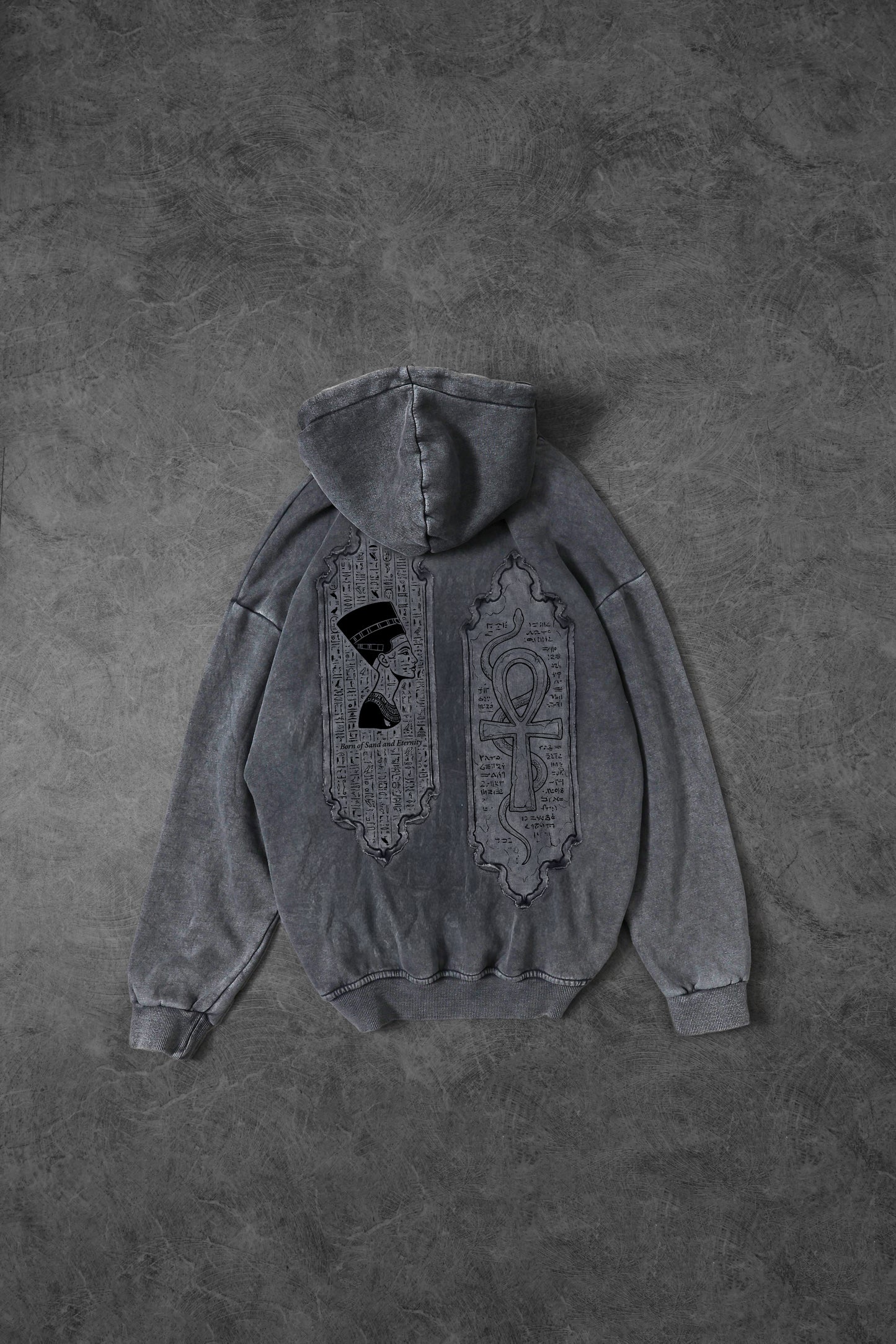 " Pharaohs " Acid-washed Oversized Hoodie