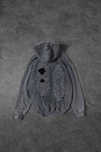" Pharaohs " Acid-washed Oversized Hoodie