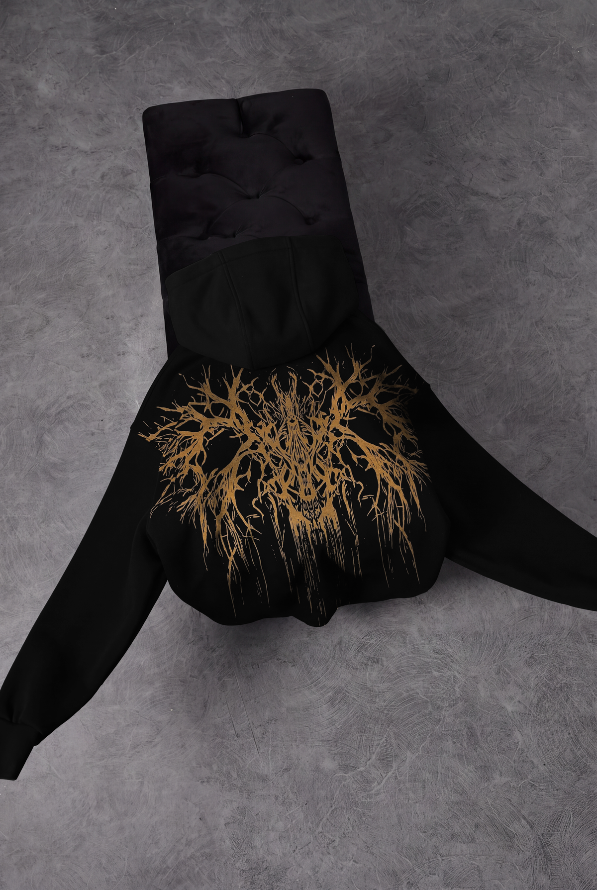 " Cursed Tree " Acid-Printed Oversized Hoodie