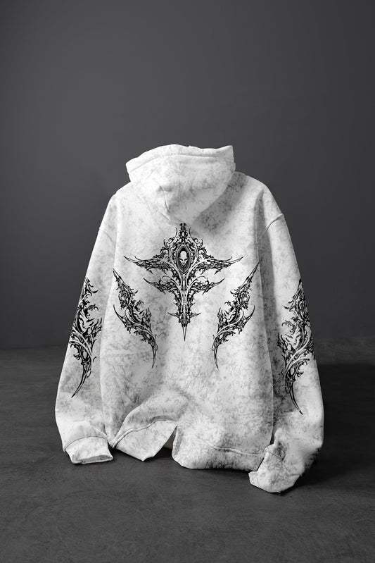 " The Sword Of Chaos " Snow-Printed Hoodie