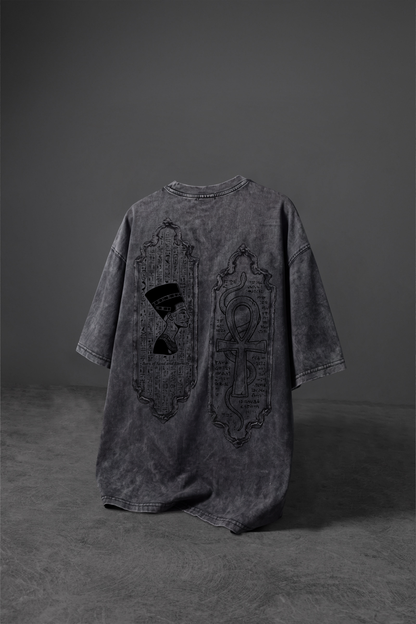 " Pharahos " Acid-Washed Oversized Tee