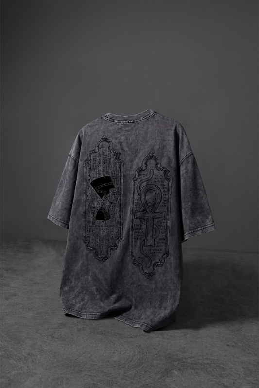 " Pharahos " Acid-Washed Oversized Tee