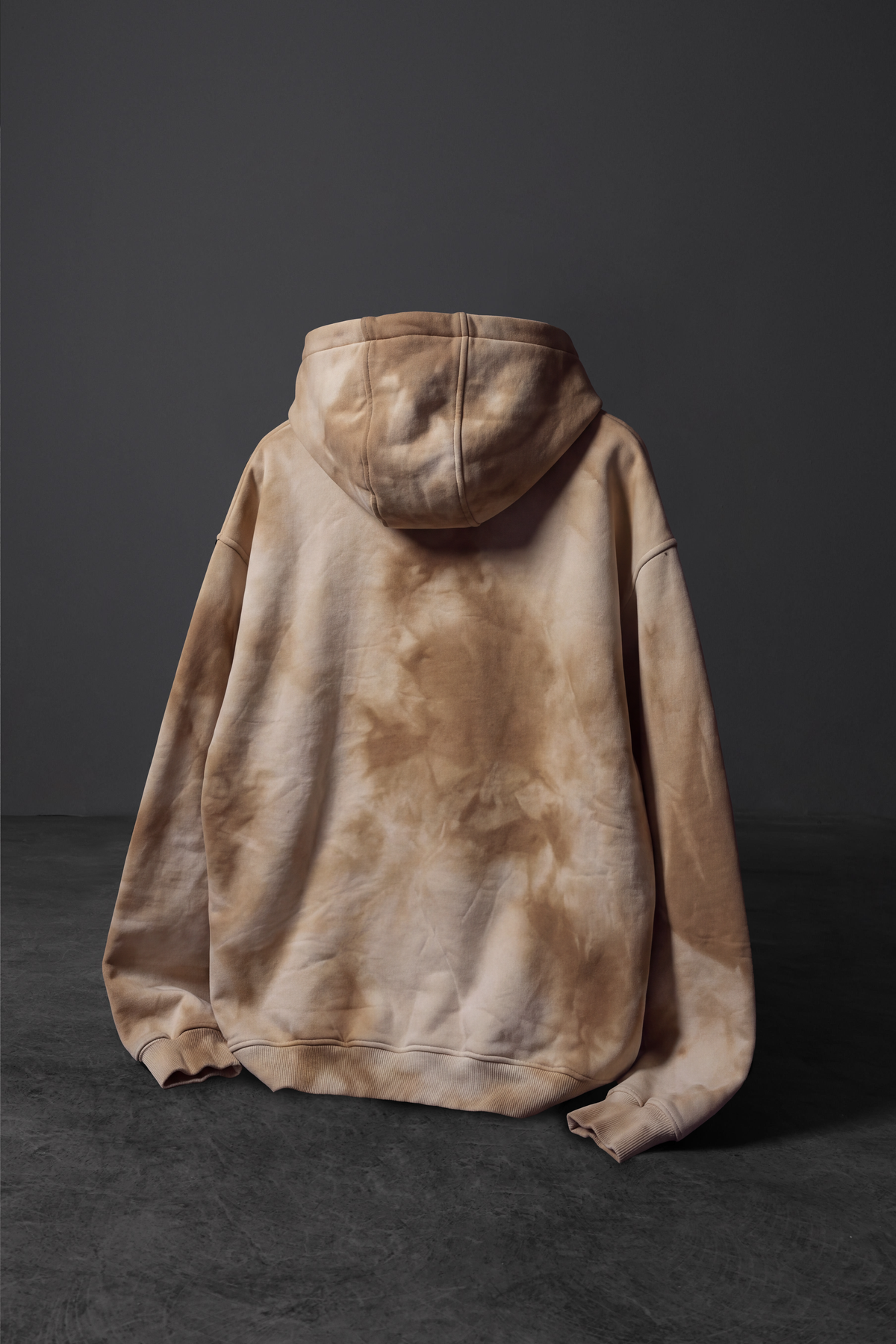 " Cappucino Storm " Tie & Dyed Oversized Hoodie