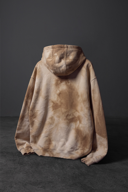 " Cappucino Storm " Tie & Dyed Oversized Hoodie