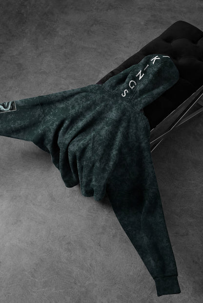 " Vikings " Snow-print Oversized Hoodie