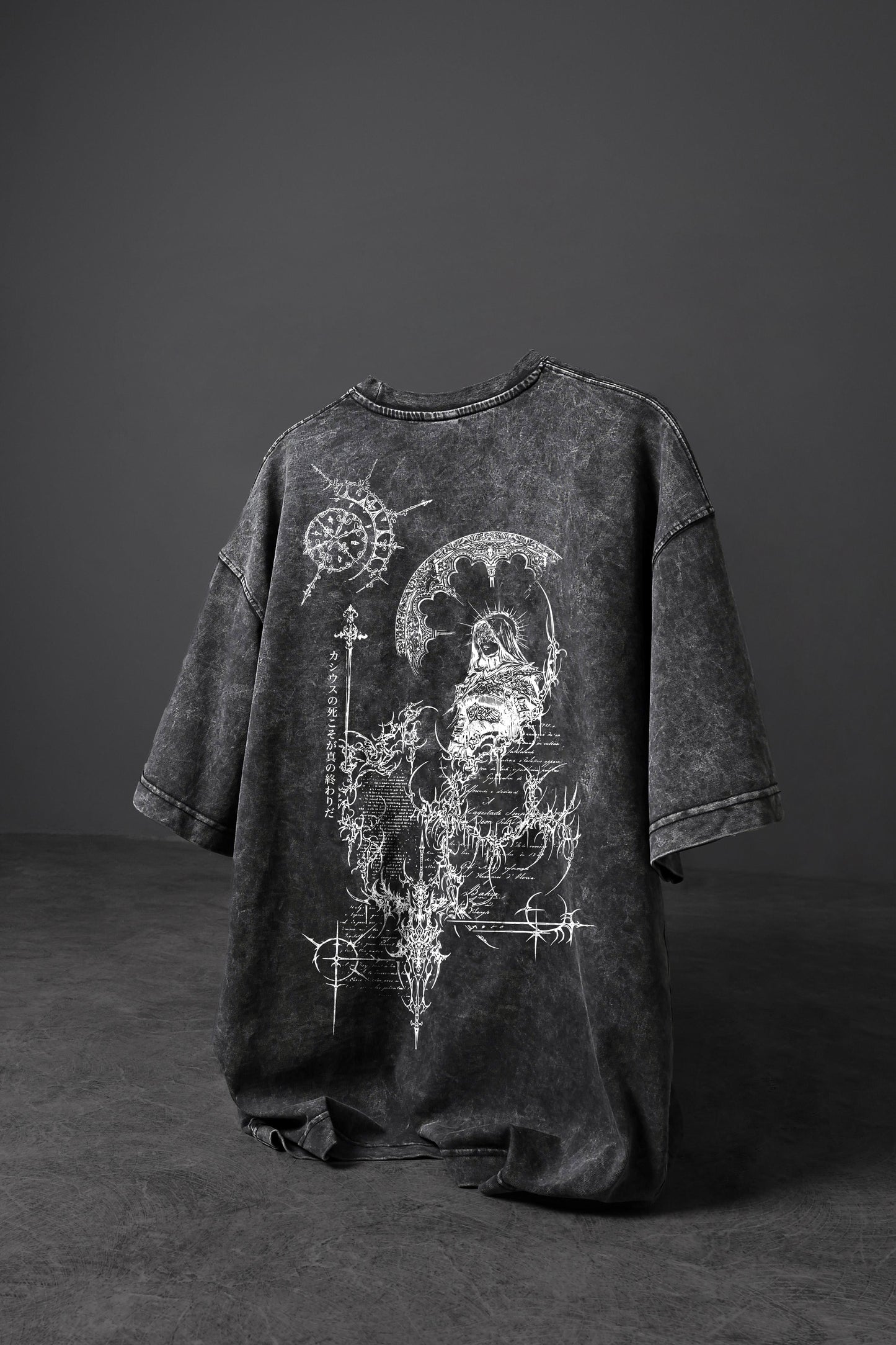 " Eclipse Ritual " Acid-Washed Oversized Tee
