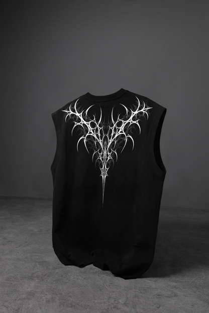 " Gothic Flashes " Sleeveless Oversized Tee