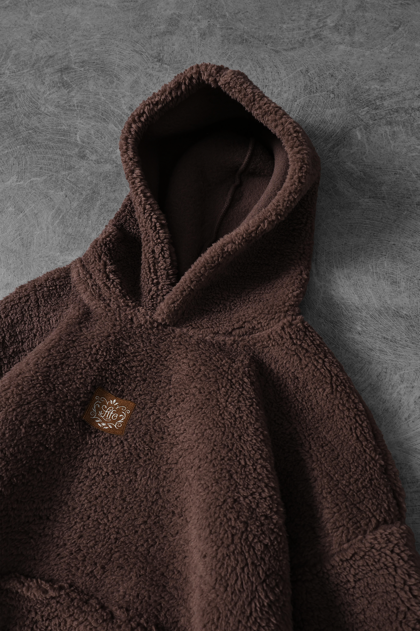 “ Ice Wolf ” Oversized Sherpa Hoodie