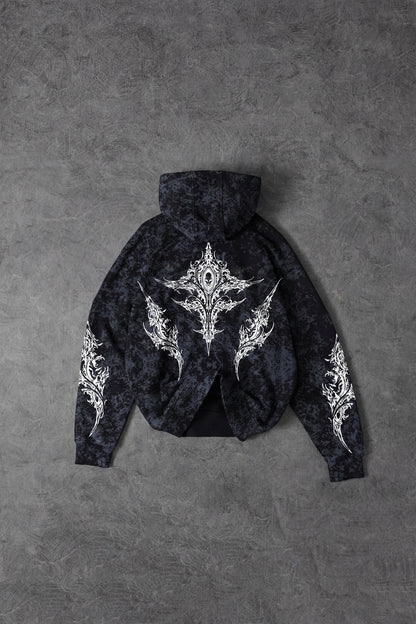 " The Sword Of Chaos " Snow-Printed Hoodie