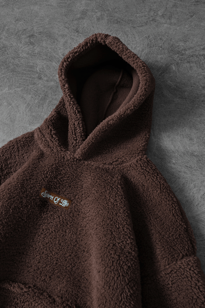 " Siberian Bear " Oversized Sherpa Hoodie