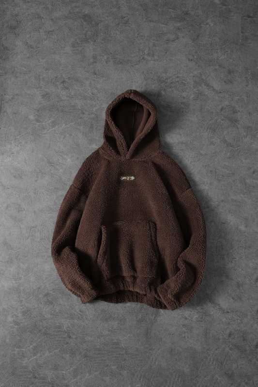 " Siberian Bear " Oversized Sherpa Hoodie