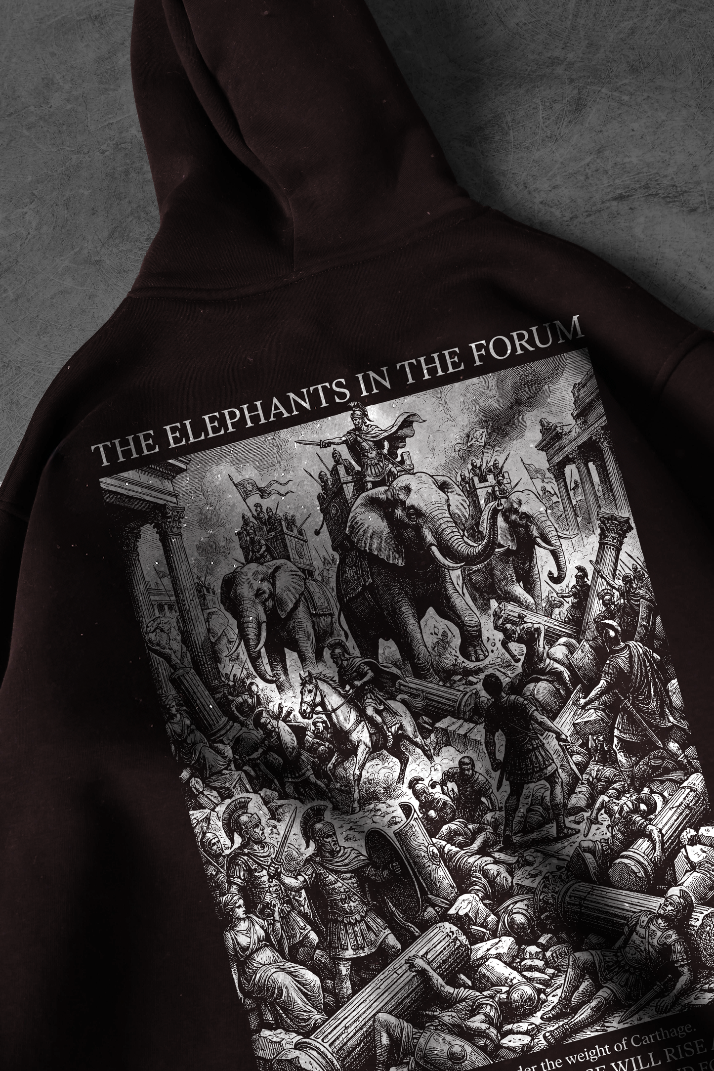 " Elephants in the Forum " Oversized Hoodie