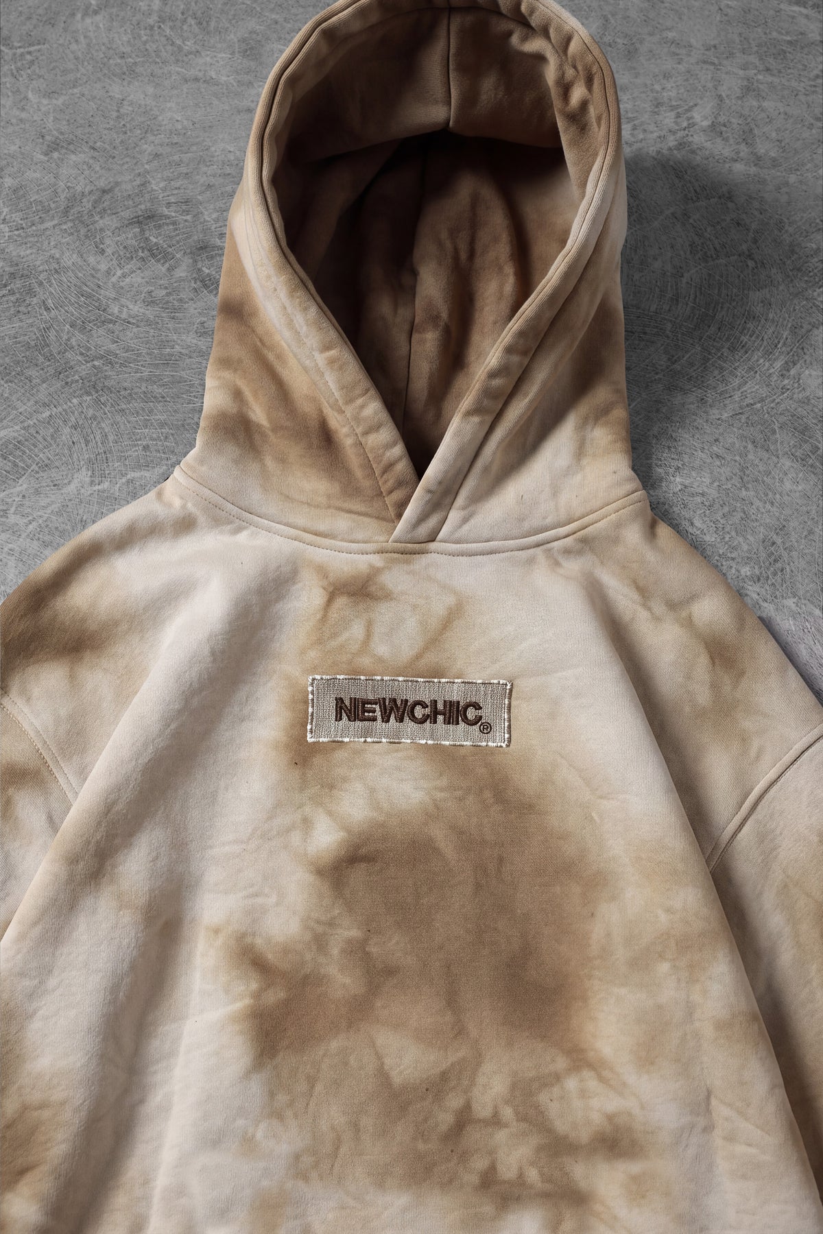 " Cappucino Storm " Tie & Dyed Oversized Hoodie
