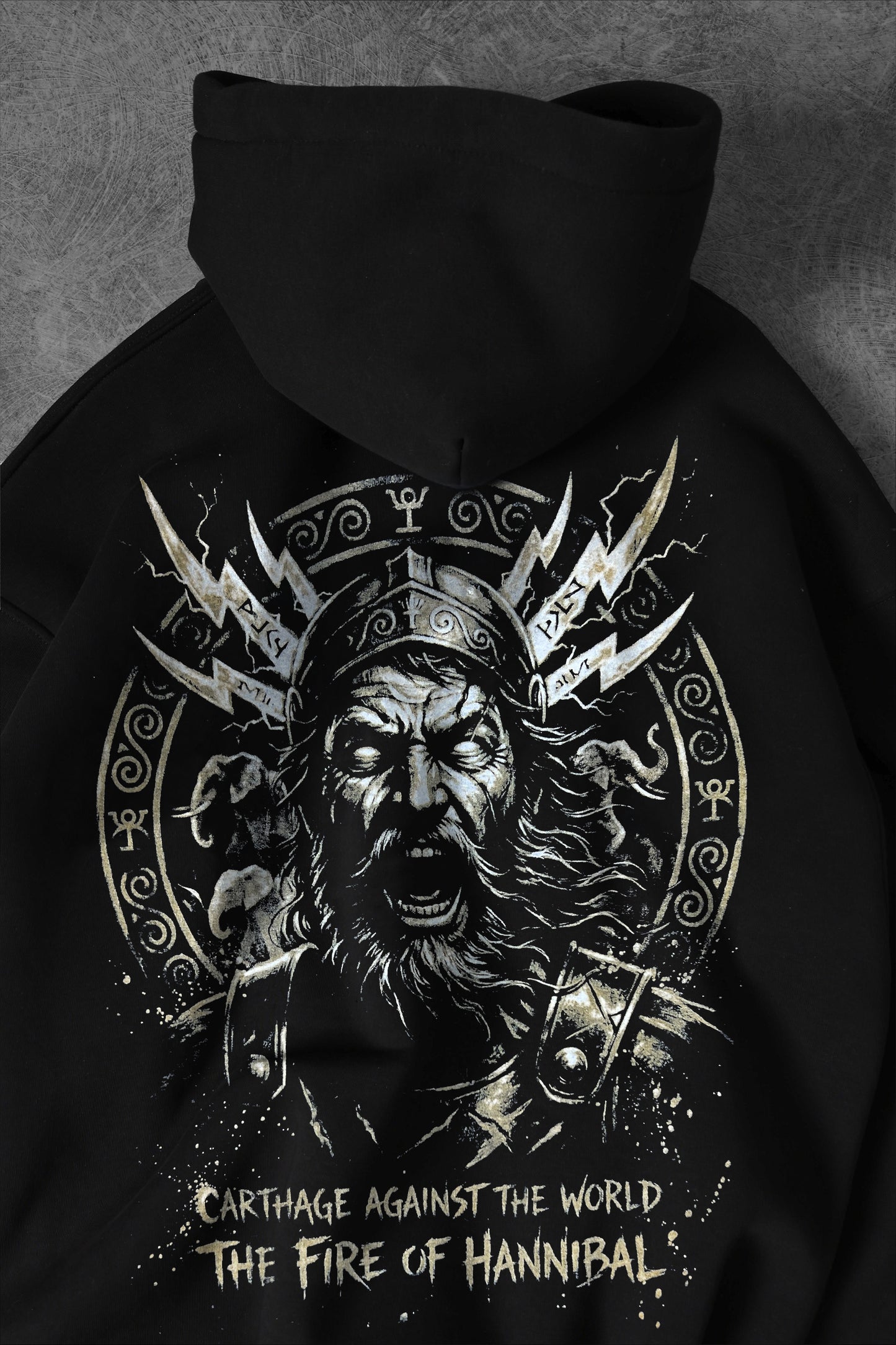 " Hannibal Screams " Oversized Hoodie - Black