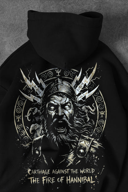 " Hannibal Screams " Oversized Hoodie - Black
