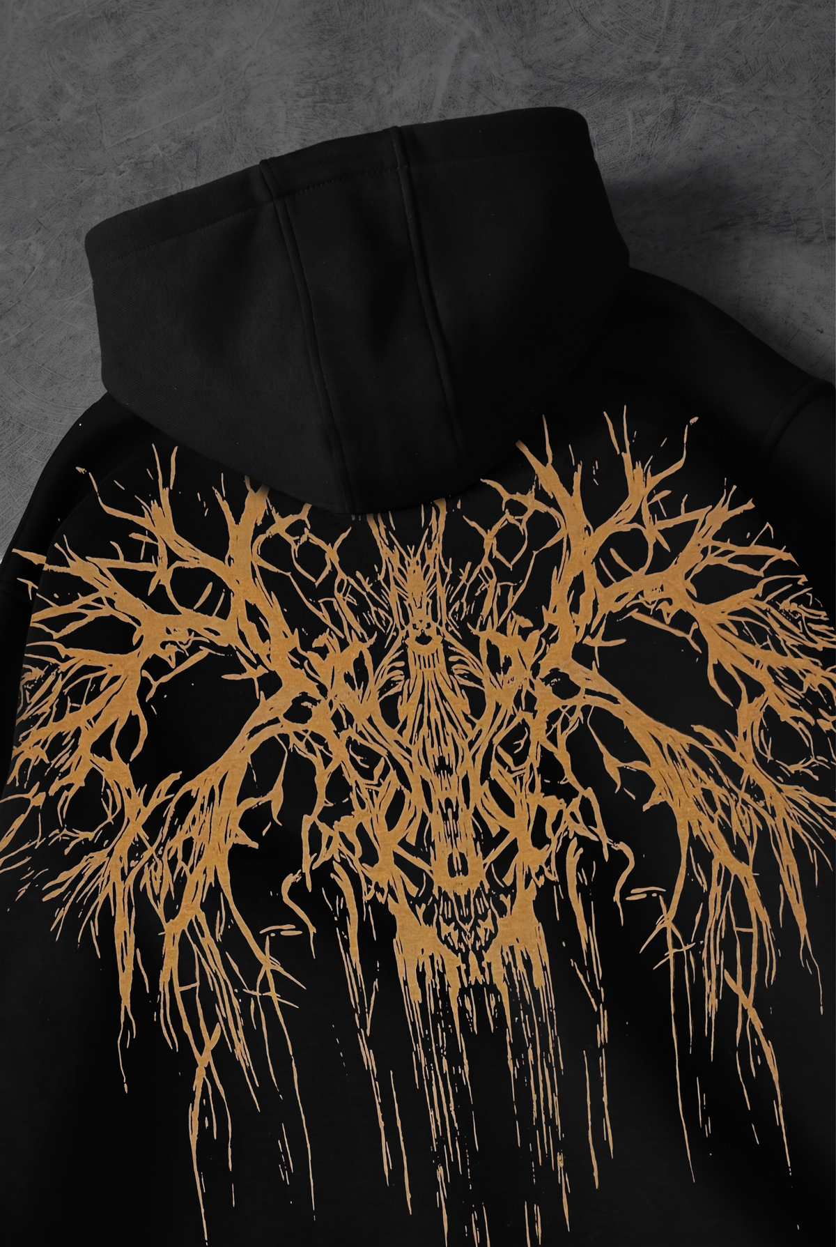 " Cursed Tree " Acid-Printed Oversized Hoodie