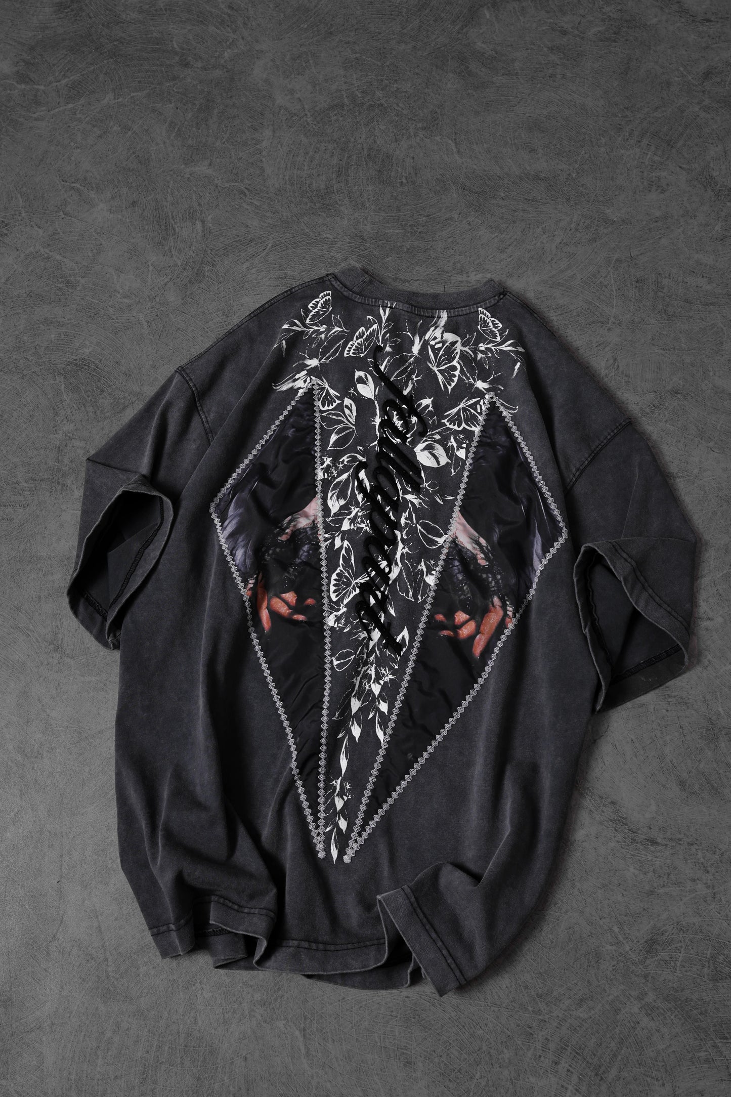 " Fall Apart " Acid-washed Oversized Tee