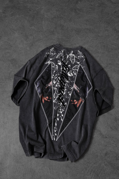 " Fall Apart " Acid-washed Oversized Tee