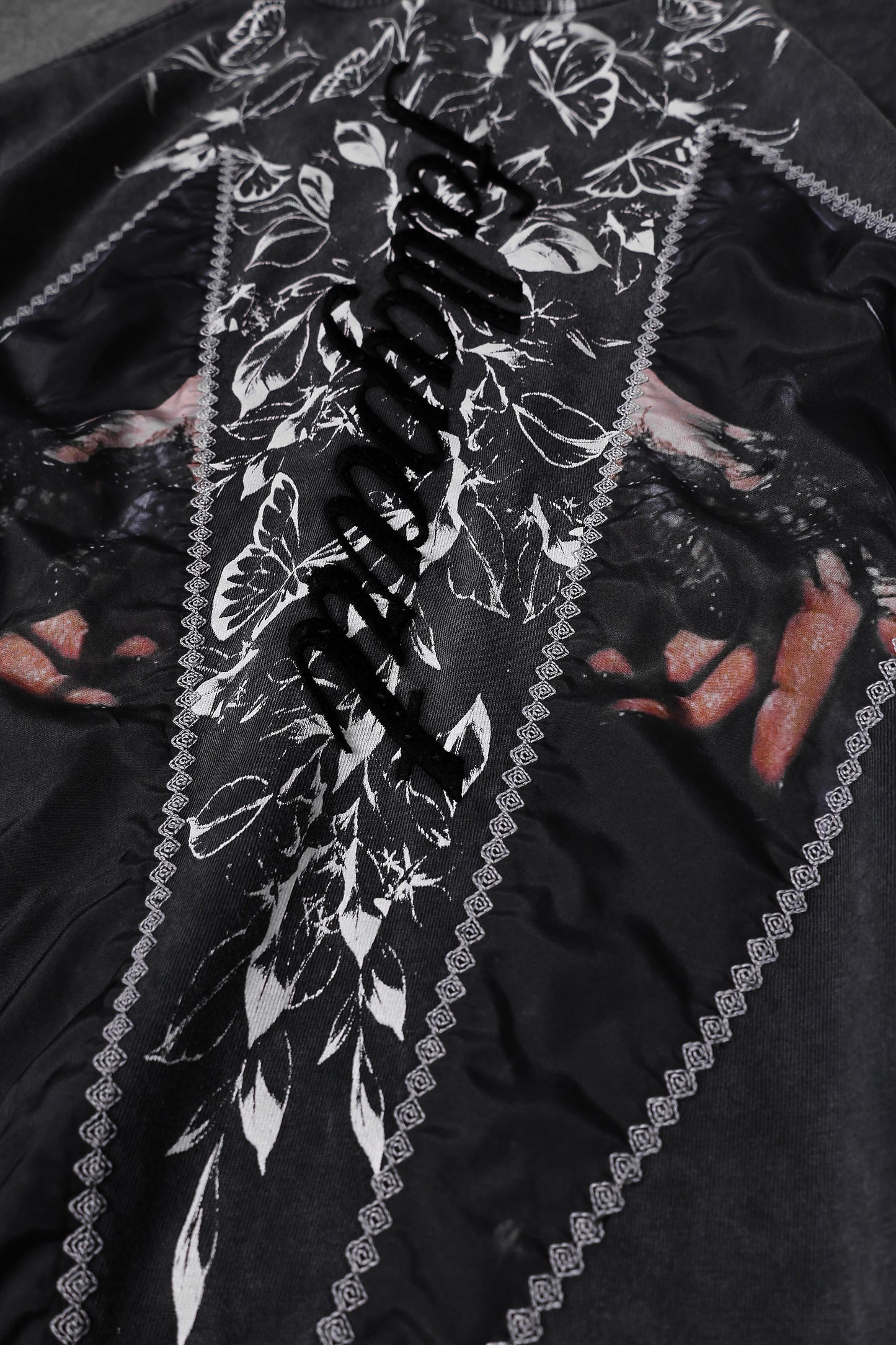" Fall Apart " Acid-washed Oversized Tee