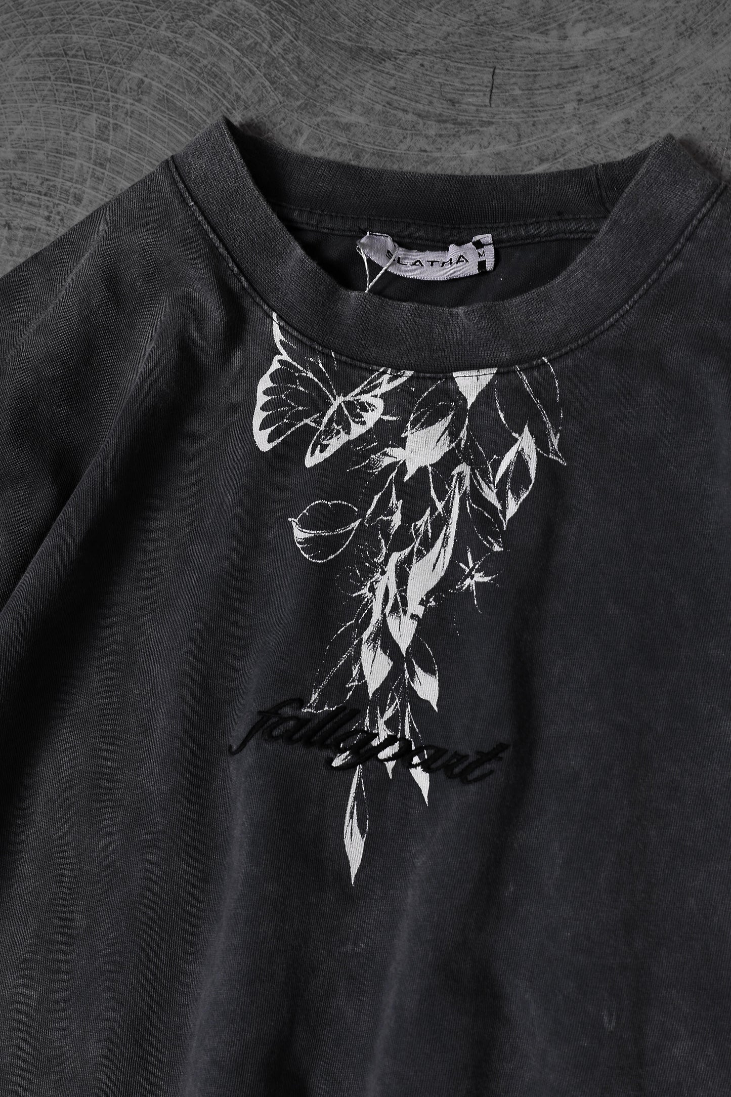 " Fall Apart " Acid-washed Oversized Tee
