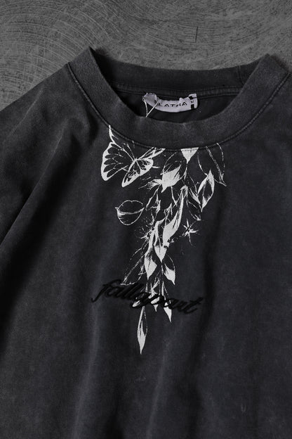 " Fall Apart " Acid-washed Oversized Tee