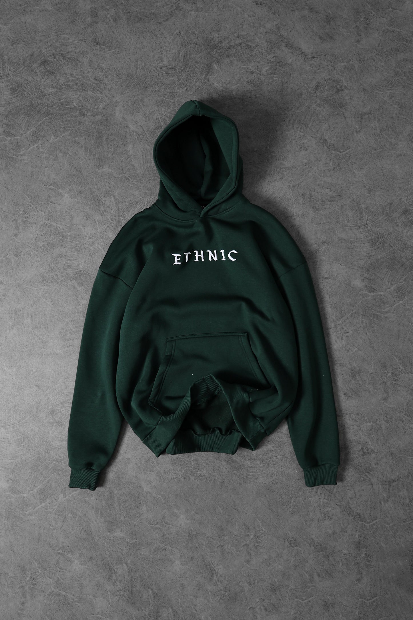 " ETHNIC " Oversized Hoodie - Green