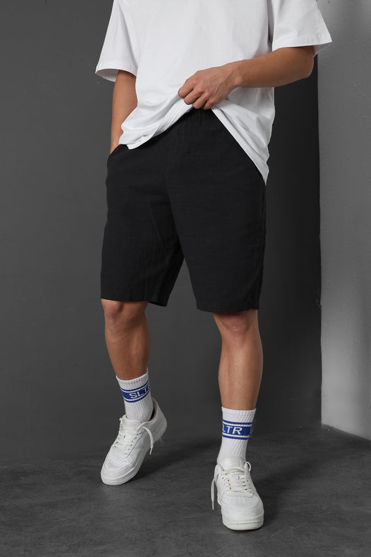 " 9amraya " classic shorts - Black