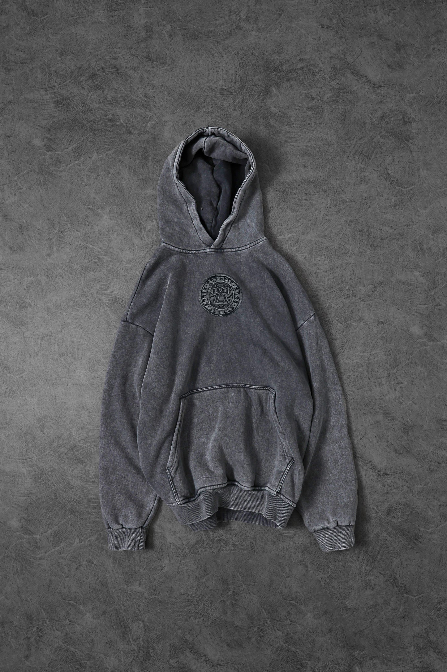 " Vintage Punic " Acid-washed Oversized Hoodie