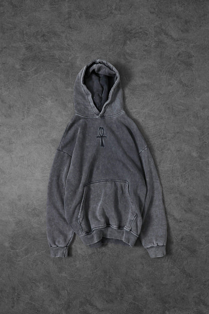 " Pharaohs " Acid-washed Oversized Hoodie