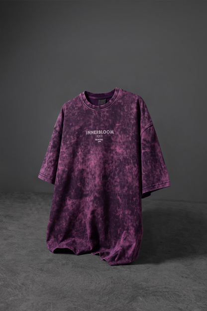 " Innerbloom " UV-Wash Oversized Tee - Violet
