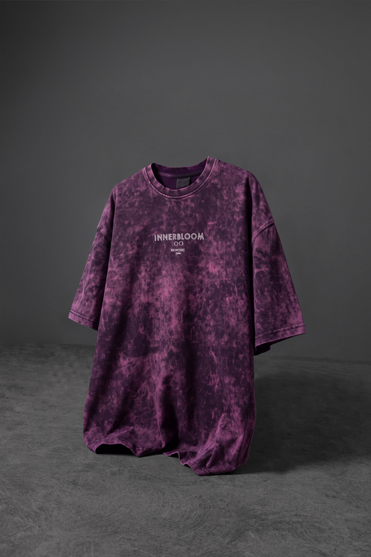 " Innerbloom " UV-Wash Oversized Tee - Violet