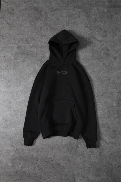 " Crystal Garden " Oversized Hoodie - Black