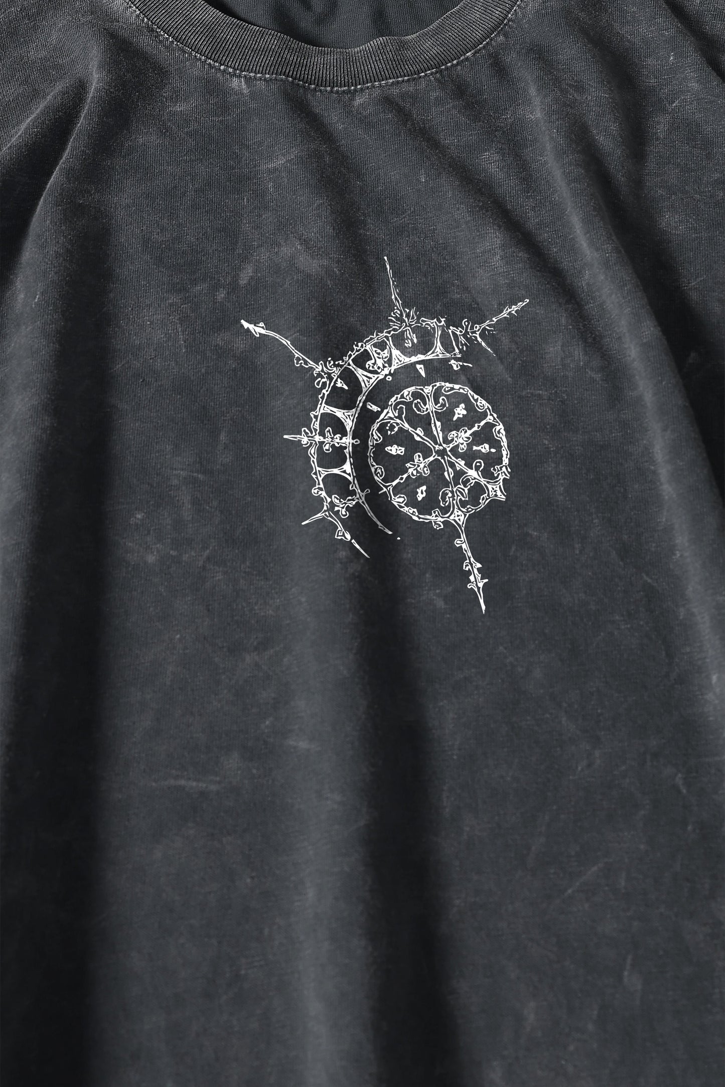" Eclipse Ritual " Acid-Washed Oversized Tee