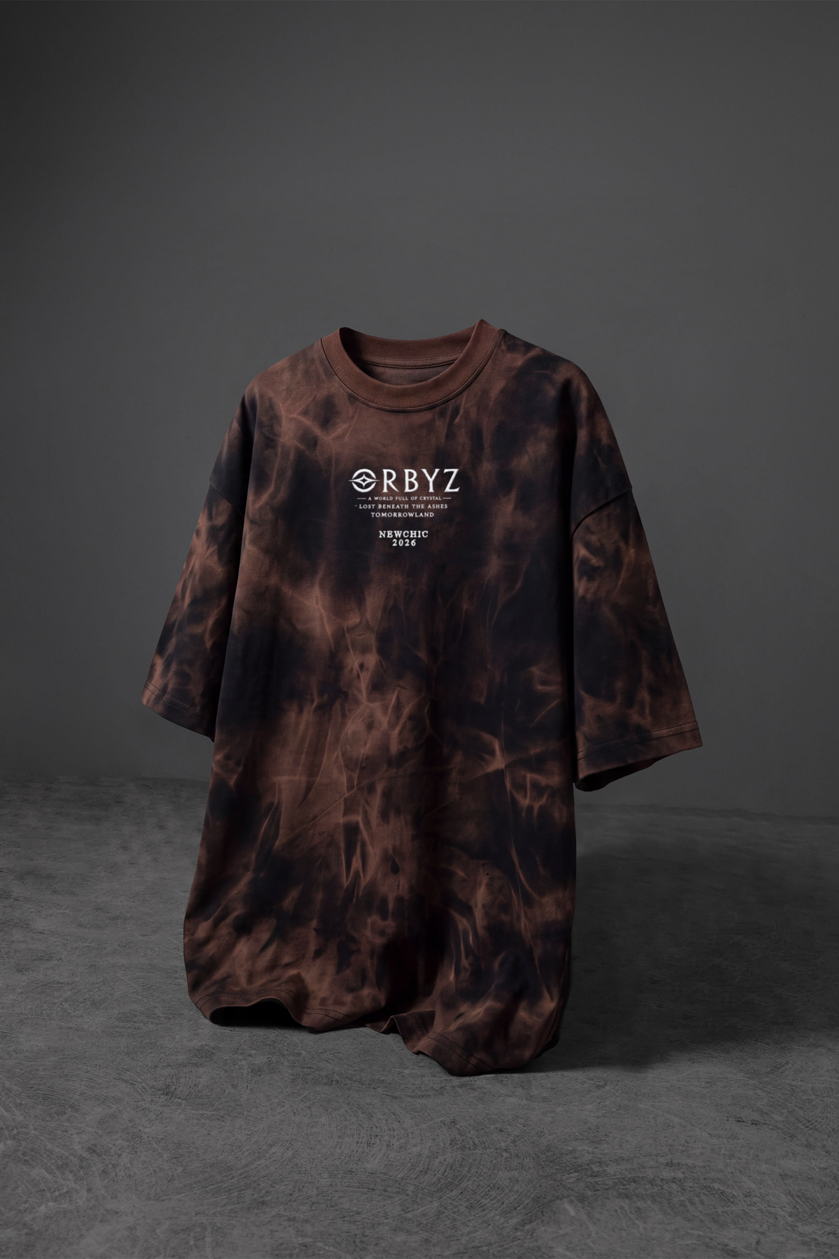 " Bruned ORBYZ " Crystal-Wash Oversized Tee