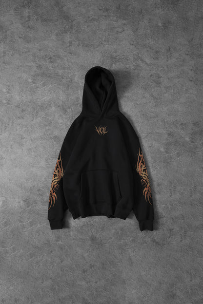 " The path finder Butterfly " Acid-Printed Oversized Hoodie