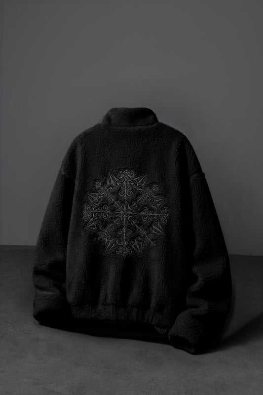 " The Broken Gate " Sherpa Jacket - Black