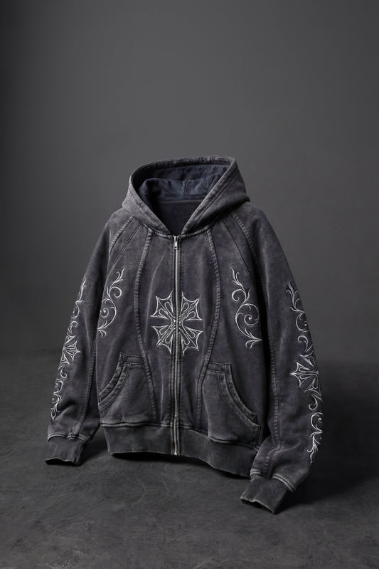 " Spider " Oversized Acid-Washed Jacket