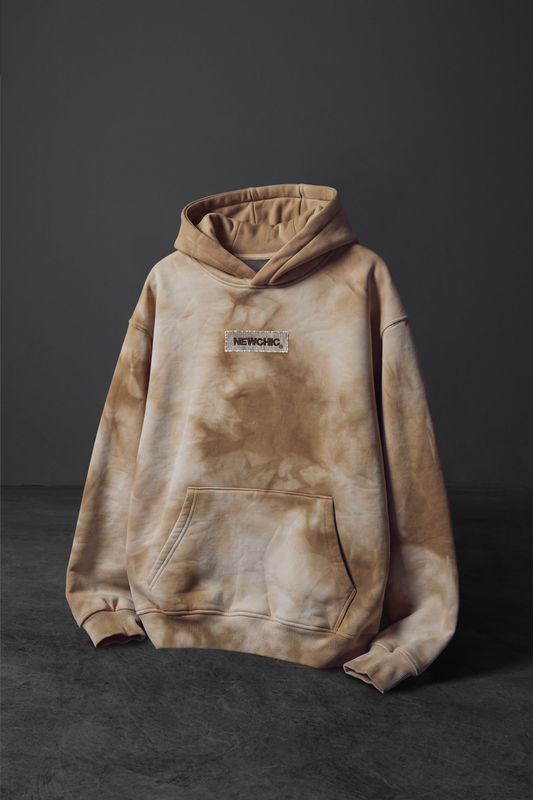 " Cappucino Storm " Tie & Dyed Oversized Hoodie