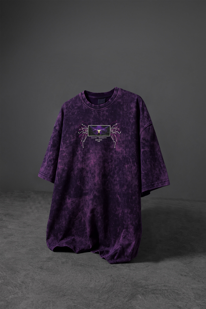 " Anyma - Genesys " UV-Wash Oversized Tee - Purple