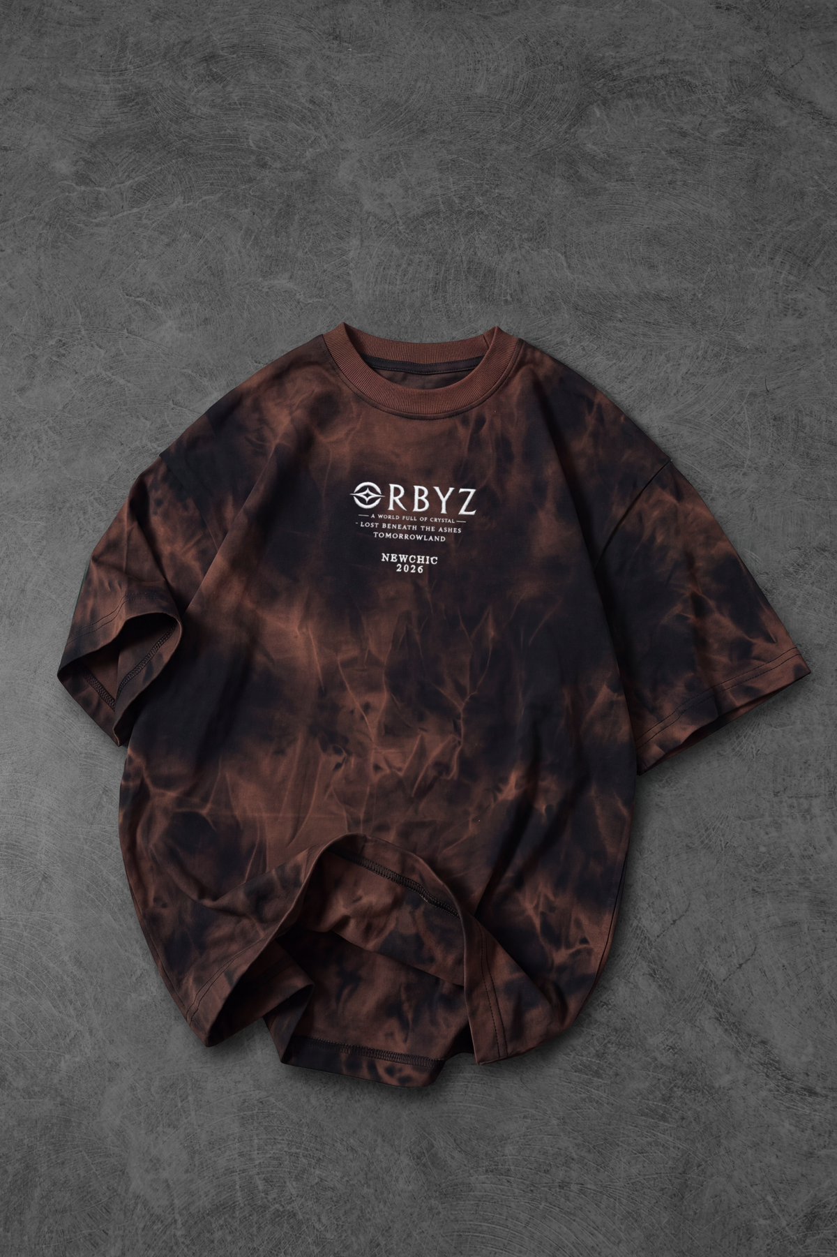 " Bruned ORBYZ " Crystal-Wash Oversized Tee