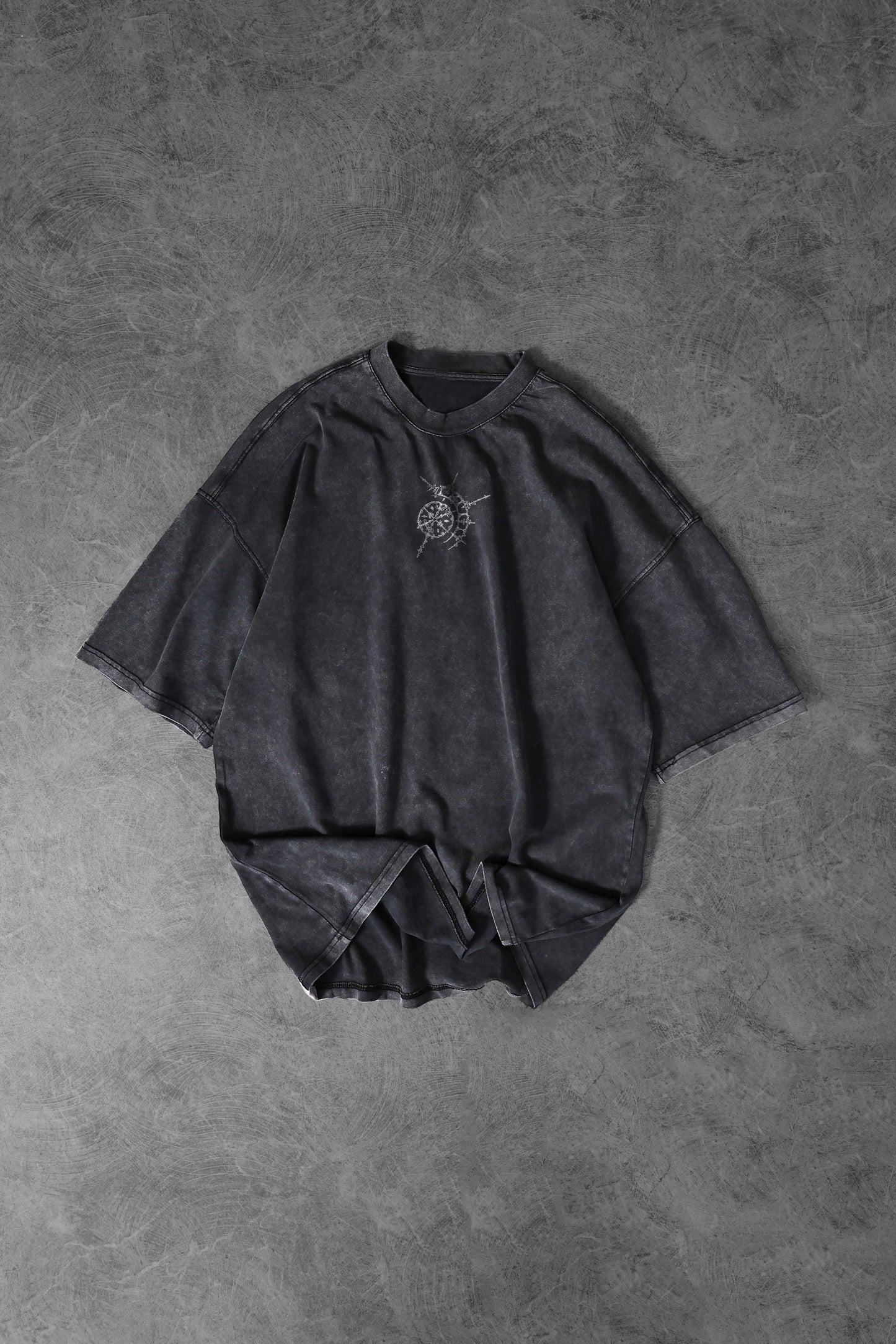 " Eclipse Ritual " Acid-Washed Oversized Tee
