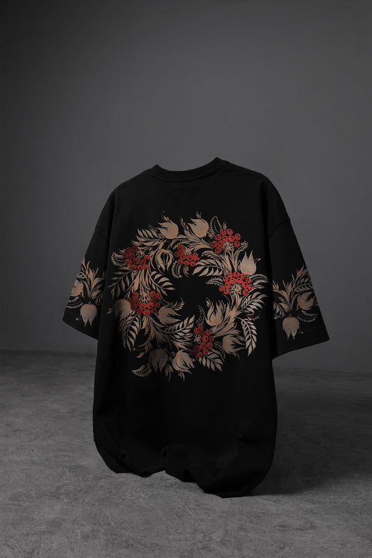 " Forbidden Garden " Acid-Printed Oversized Tee