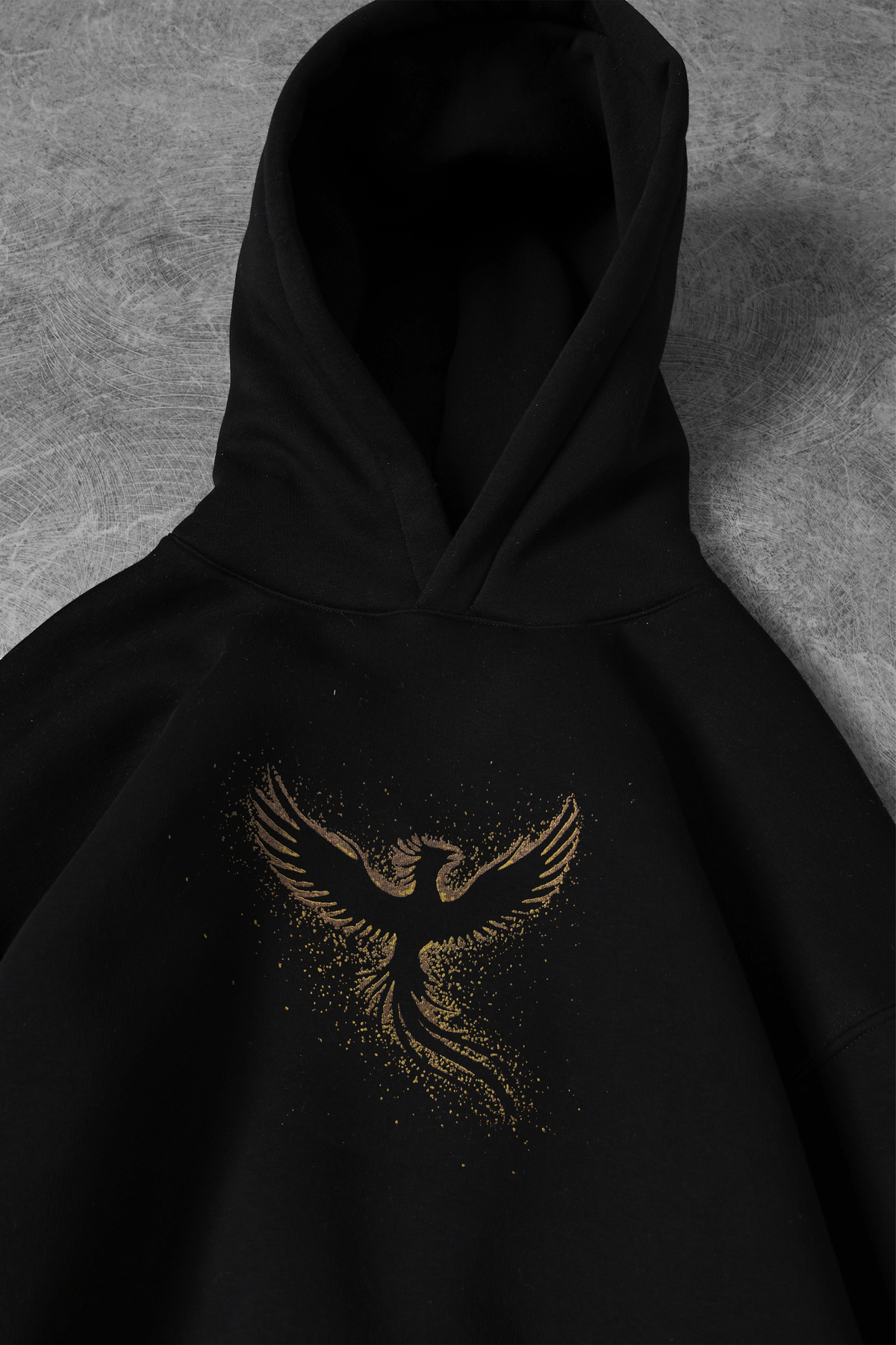 “Rising Phoenix” Acid-Printed Oversized Hoodie