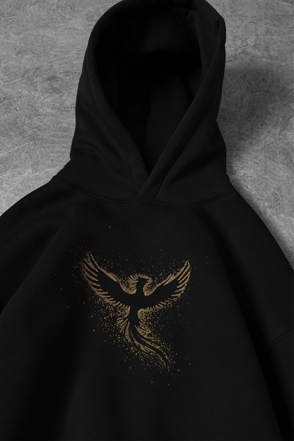 “Rising Phoenix” Acid-Printed Oversized Hoodie