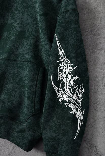 " The Sword Of Chaos " Snow-Printed Hoodie