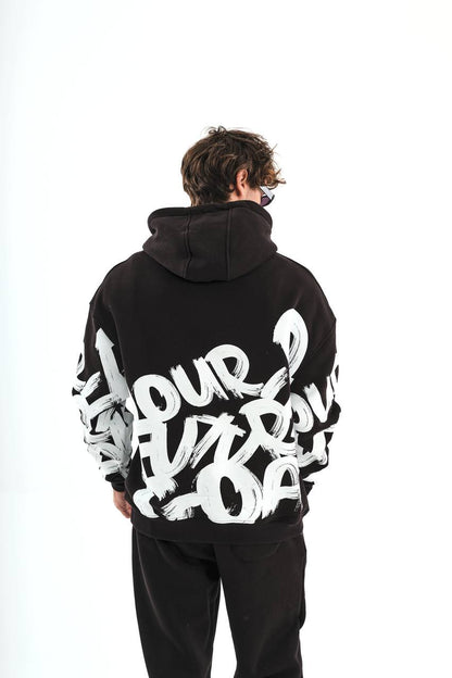 " Brushstroke " Oversized Hoodie